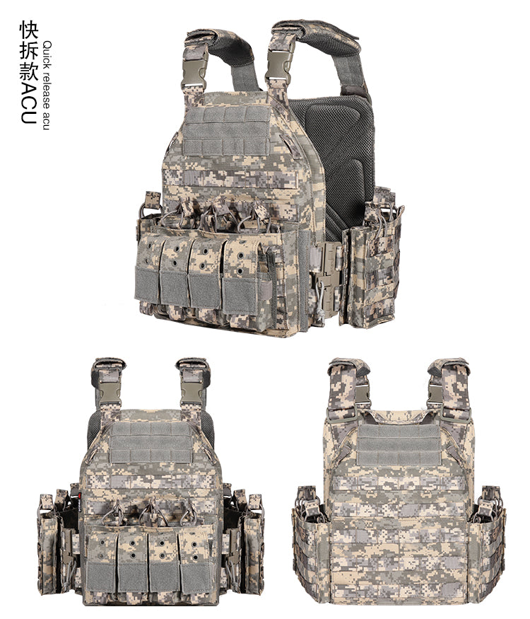 Safety Actical Vest Tactical Military Vest Quick Release Airsoft Vest Adjustable for Adults Wear-resistant Combat Vest