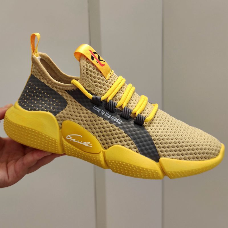 Men's casual shoes men's spring men's casual light shoes sports shoes lace-up flat shoes breathable outdoor Casual and versatile