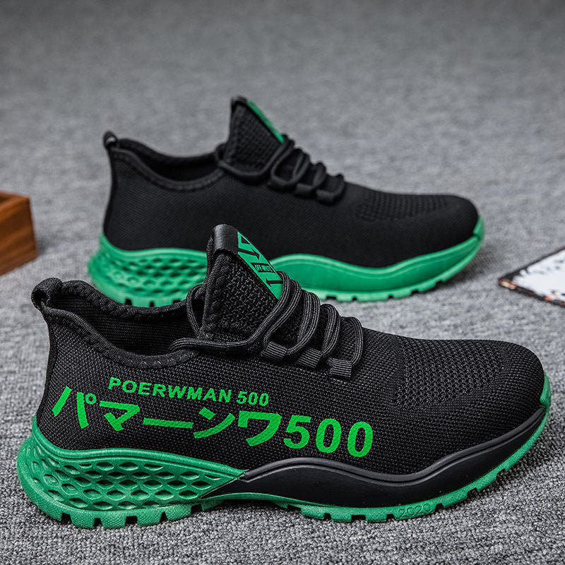 Men's casual shoes men's spring men's casual light shoes sports shoes lace-up flat shoes breathable outdoor Casual and versatile