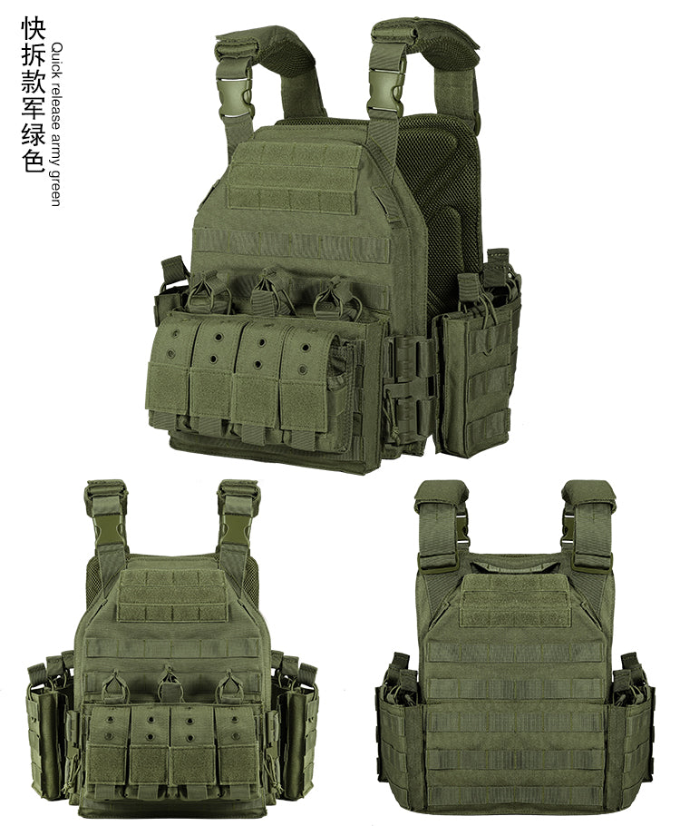 Safety Actical Vest Tactical Military Vest Quick Release Airsoft Vest Adjustable for Adults Wear-resistant Combat Vest