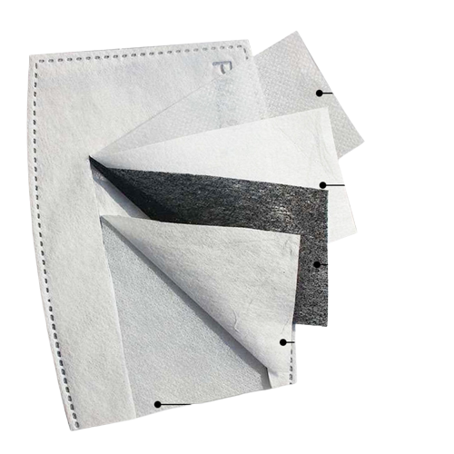 Mask filter pm2.5 filter 5-layer protective filter element activated carbon filter cloth mask gasket