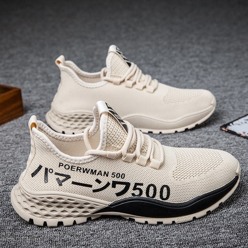 Men's casual shoes men's spring men's casual light shoes sports shoes lace-up flat shoes breathable outdoor Casual and versatile