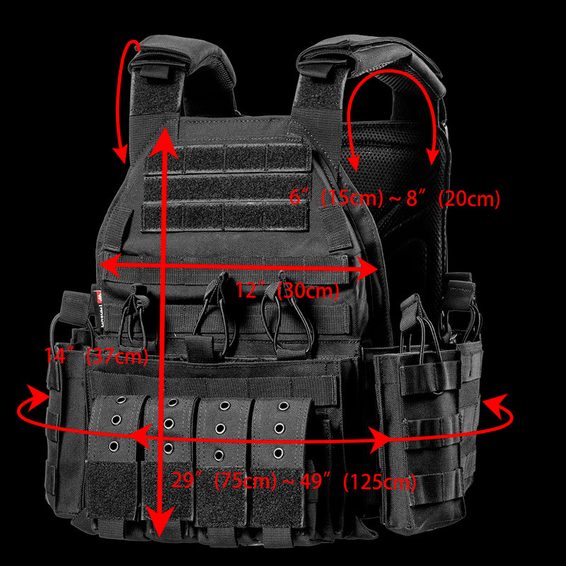 Safety Actical Vest Tactical Military Vest Quick Release Airsoft Vest Adjustable for Adults Wear-resistant Combat Vest