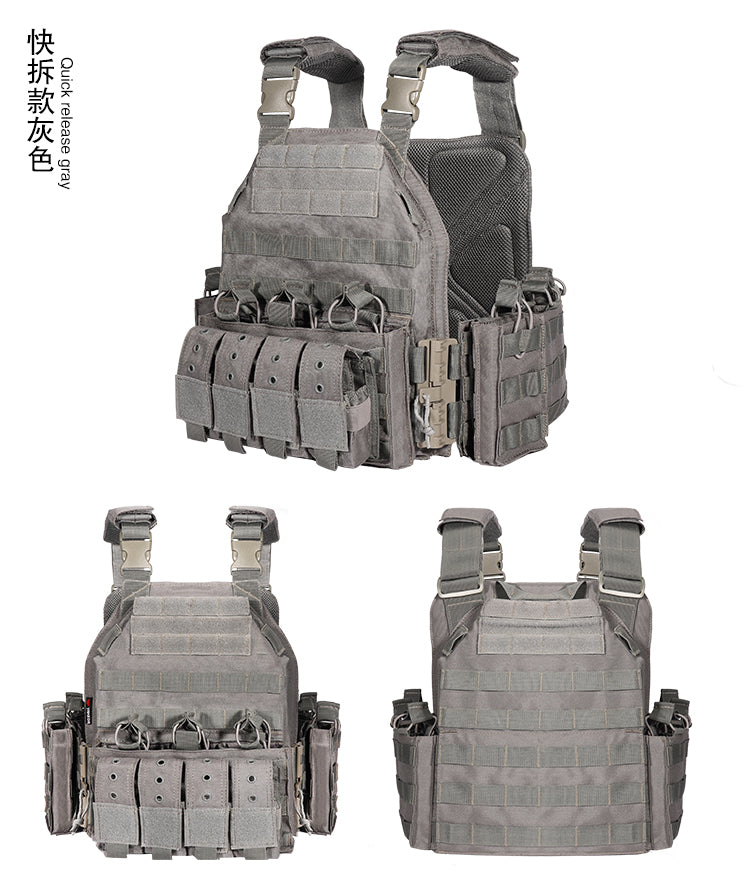 Safety Actical Vest Tactical Military Vest Quick Release Airsoft Vest Adjustable for Adults Wear-resistant Combat Vest