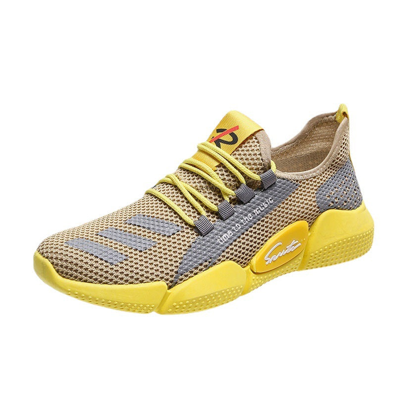 Men's casual shoes men's spring men's casual light shoes sports shoes lace-up flat shoes breathable outdoor Casual and versatile