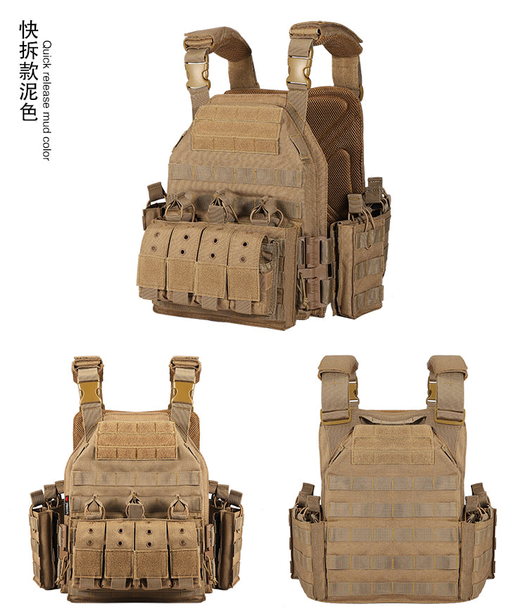 Safety Actical Vest Tactical Military Vest Quick Release Airsoft Vest Adjustable for Adults Wear-resistant Combat Vest