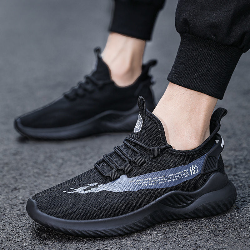 Men's casual shoes men's spring men's casual light shoes sports shoes lace-up flat shoes breathable outdoor Casual and versatile