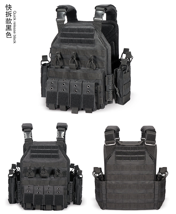 Safety Actical Vest Tactical Military Vest Quick Release Airsoft Vest Adjustable for Adults Wear-resistant Combat Vest