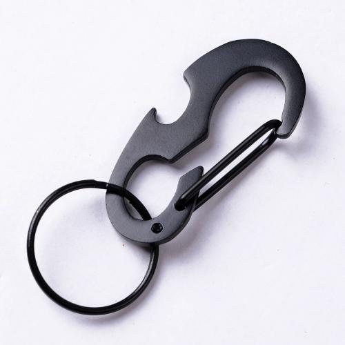 Multi-use D-shaped Carabiner Stainless Steel Cap Lifter Bottle Opener Key Ring Climbing Hiking fishing Outdoor Accessories