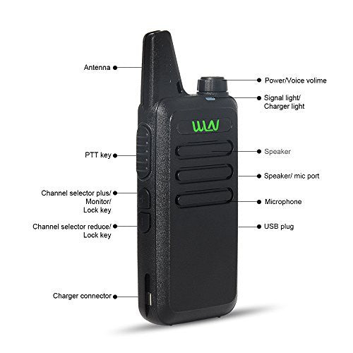 WLN KD-C1 Two Way Radio, Pack of Two