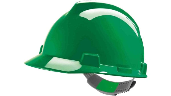 MSA V-Gard Hard Hat, Ratchet Type Suspension