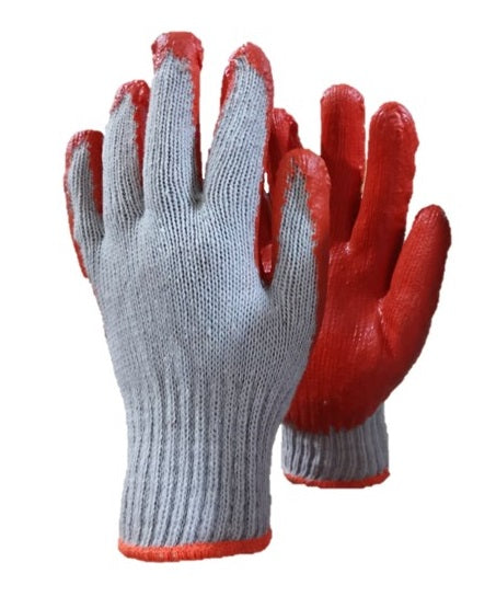 Rubber Palm Work Gloves, Cotton String Knit