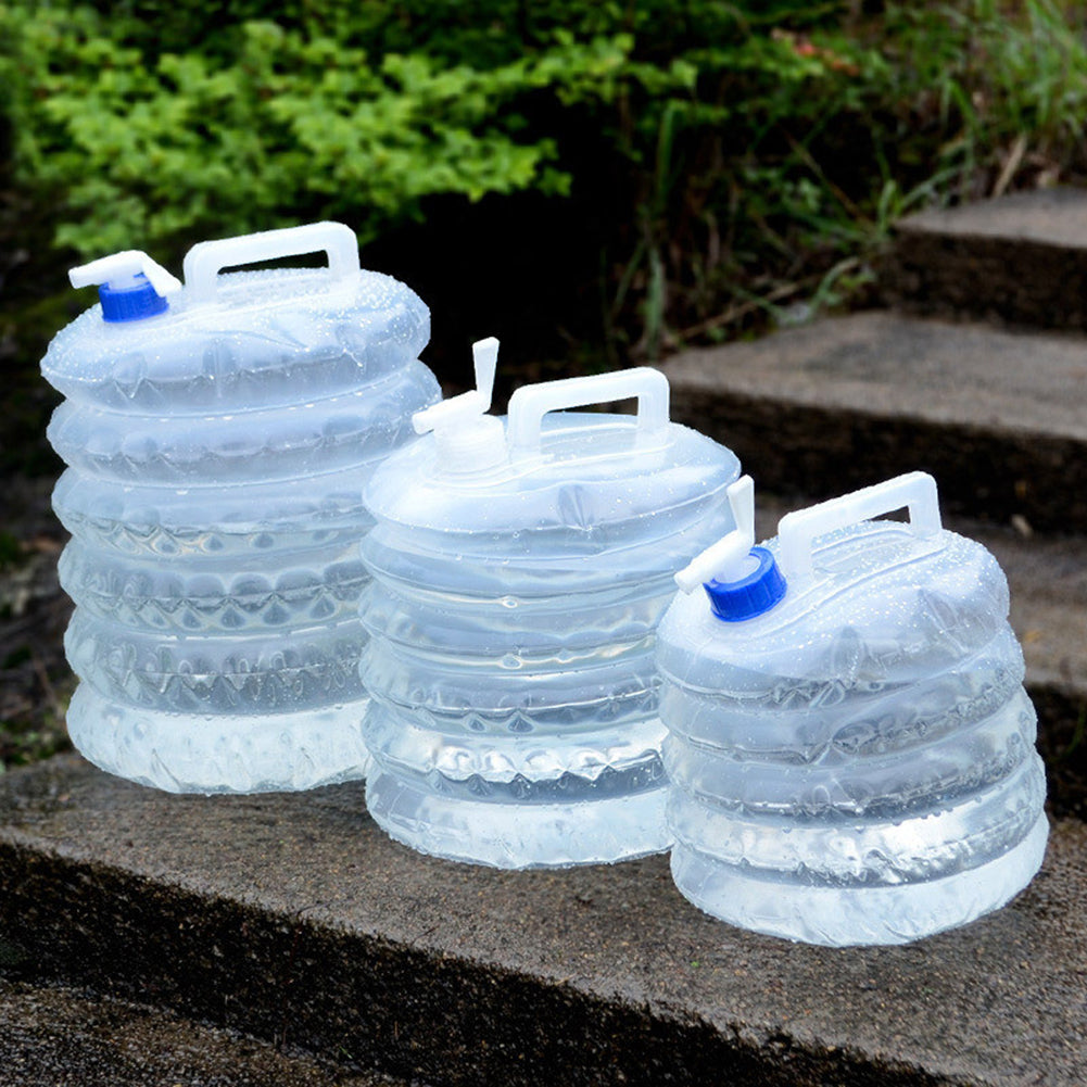Foldable Water Containers Folding Water Bucket Outdoor Camping Water Storage Bag Plastic Foldable Camping Drinking Water Bucket