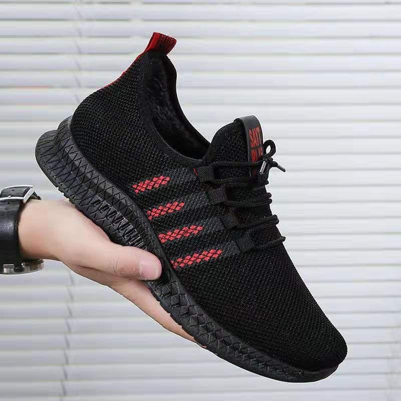 Men's casual shoes men's spring men's casual light shoes sports shoes lace-up flat shoes breathable outdoor Casual and versatile
