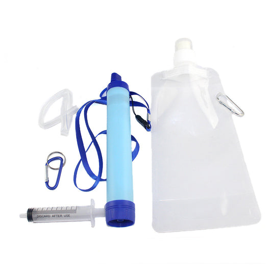 Military Water Filter Purification Camping Hiking Water System Filter Emergency Gear Straw Water Purifier