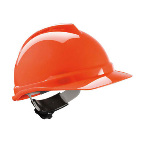 MSA V-Gard Hard Hat, Ratchet Type Suspension