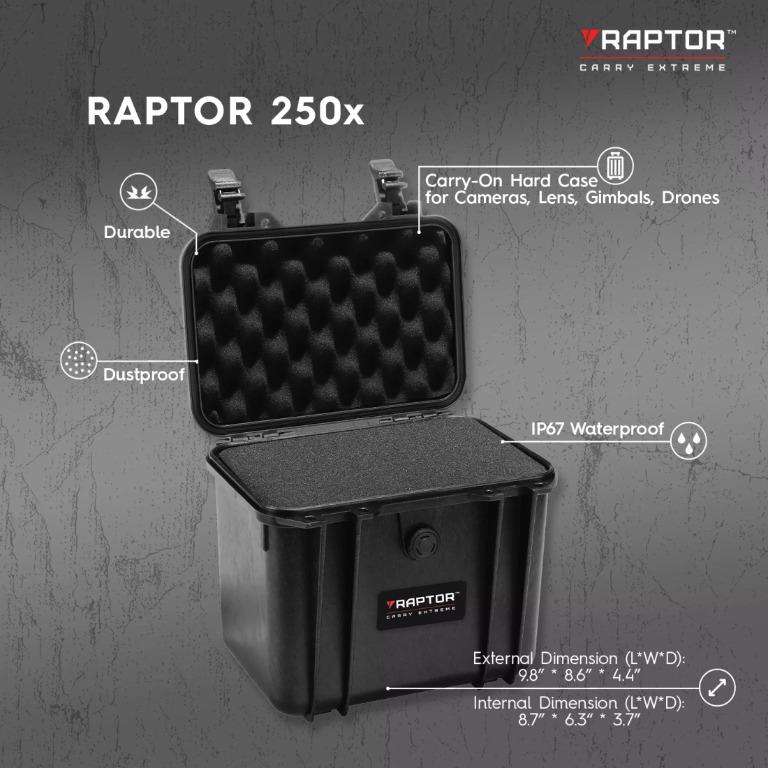 Raptor 250X Extreme Carry Waterproof Survival Professional Case