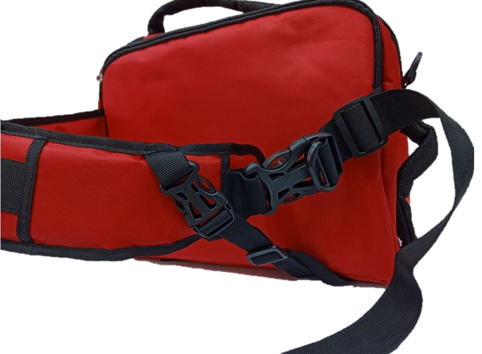 Sling Bag design ensures that it will not get snagged in narrow spaces in case of earthquakes/cave-ins. Sling Bag measures 36cm x 29cm x 15cm.